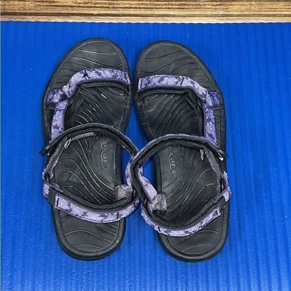 TEVA 6455 Rugged Sport Nylon Strap Sandals Women’s Size 7 Purple Black - Picture 5 of 8